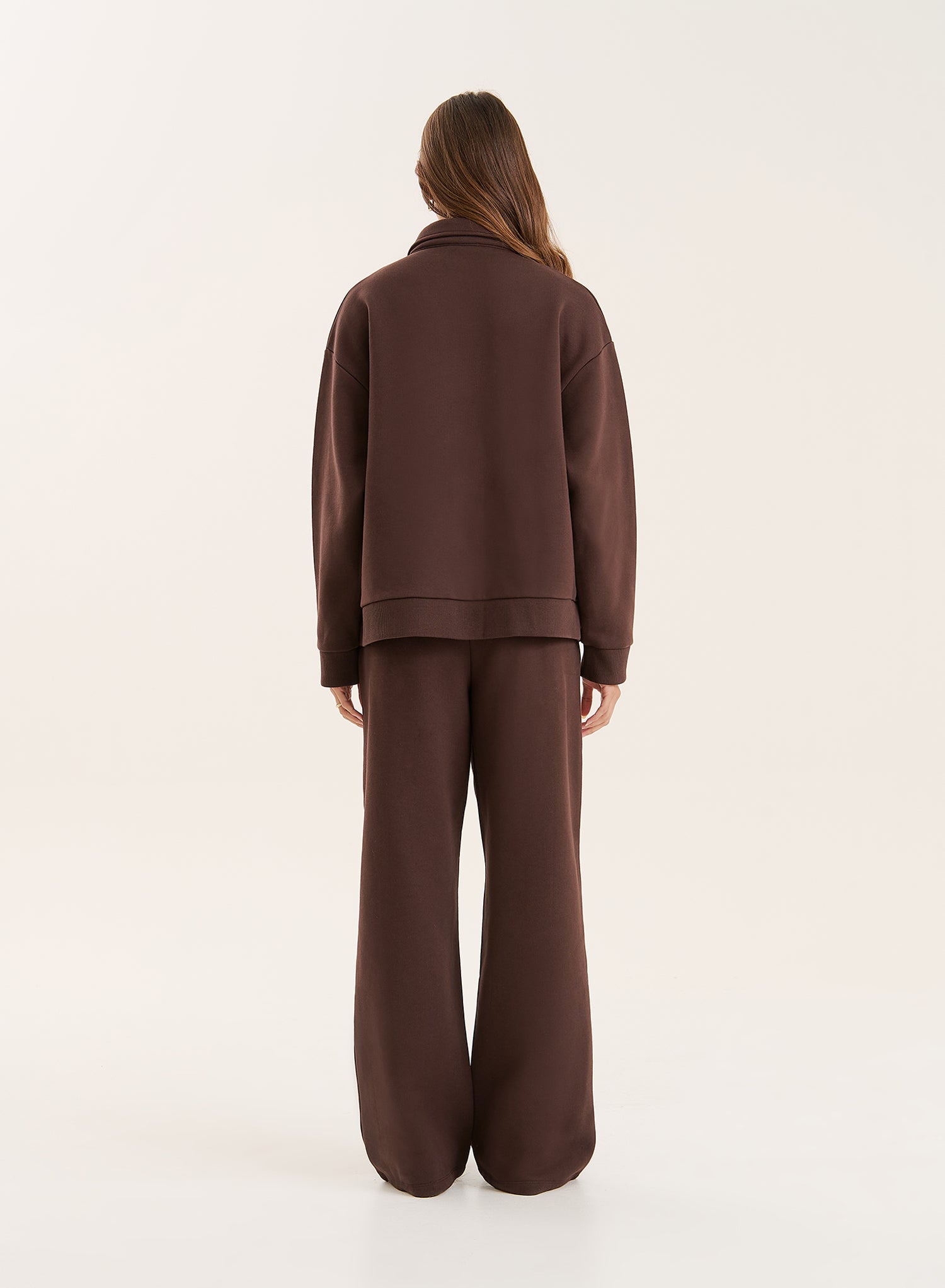 Chocolate 4th Wide Leg Branded Heavyweight Joggers